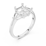 Ladies Ring DDLR-034-EM - White Gold - Image