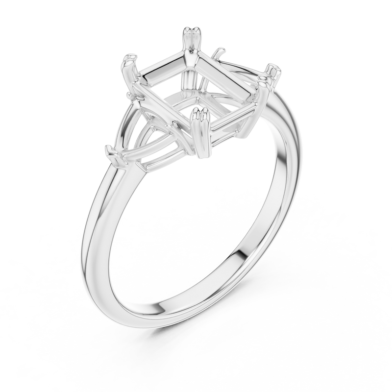Ladies Ring DDLR-034-EM - White Gold - Image
