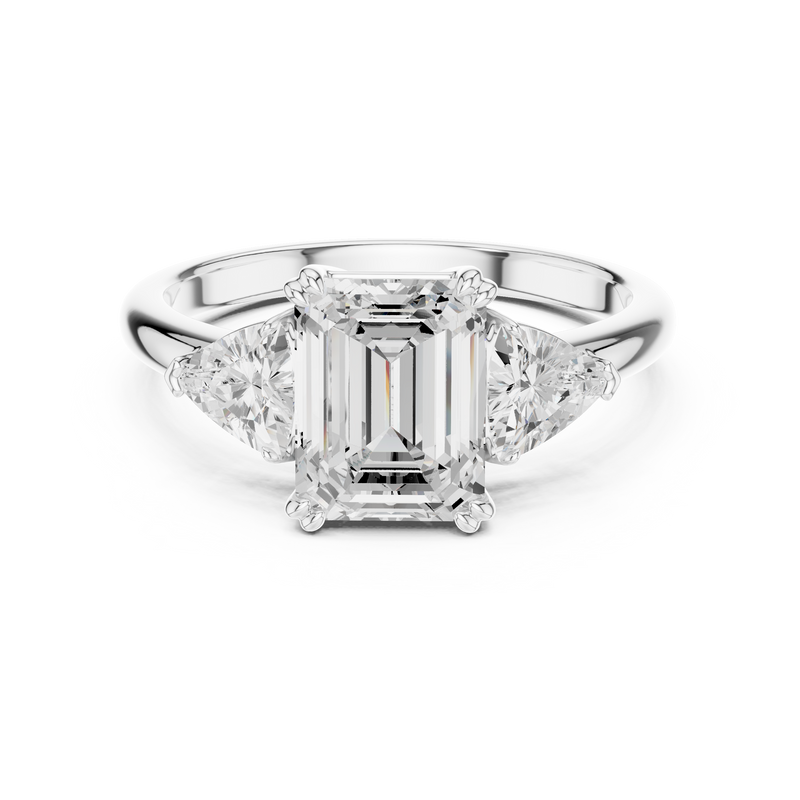 Ladies Ring DDLR-034-EM - White Gold - Image