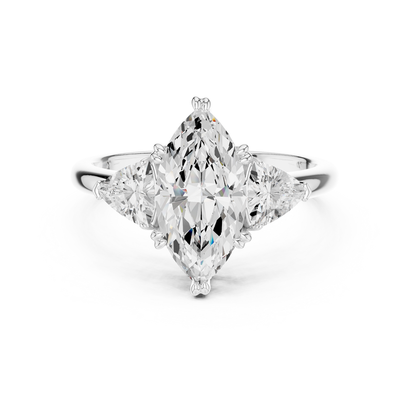 Ladies Ring DDLR-034-MQ - White Gold - Image