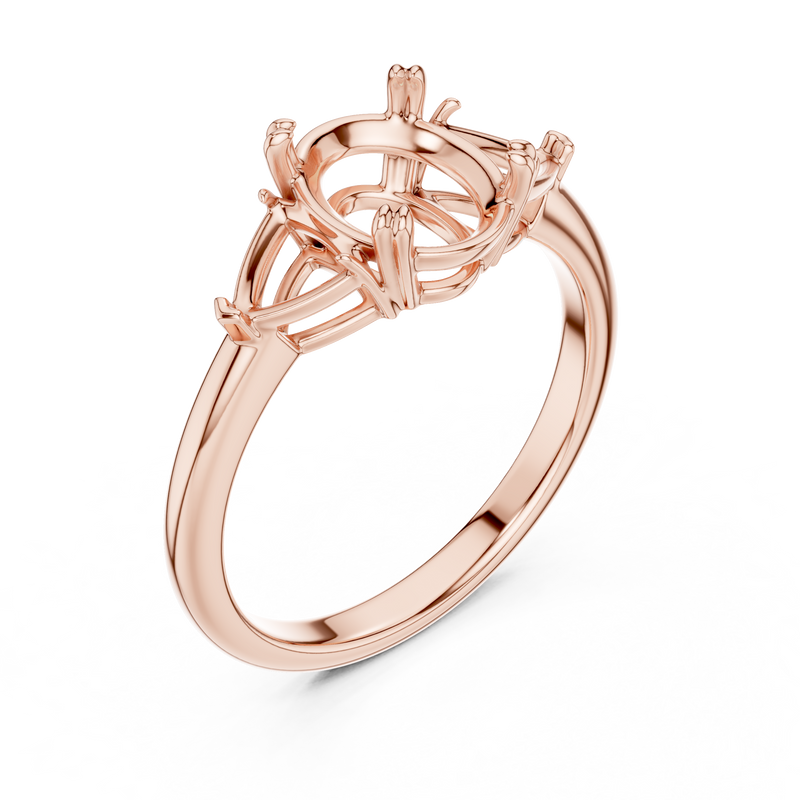 Ladies Ring DDLR-034-OV@7 - Rose Gold - Image