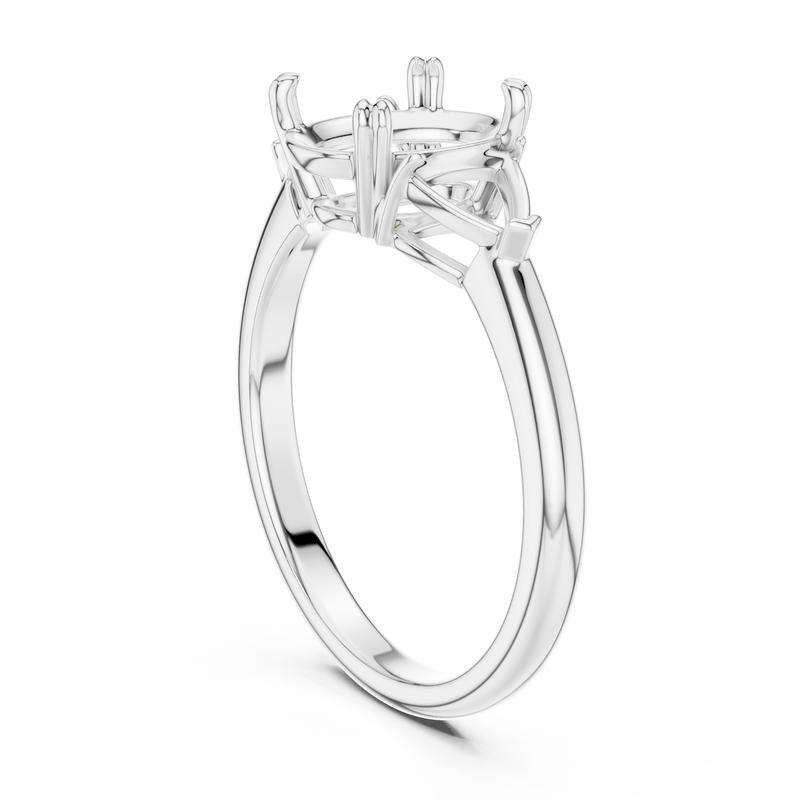 Ladies Ring DDLR-034-OV@7 - White Gold - Image