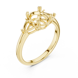 Ladies Ring DDLR-034-OV@7 - Yellow Gold - Image