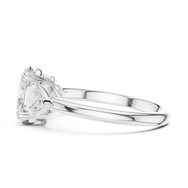 Ladies Ring DDLR-034-OV@7 - White Gold - Image