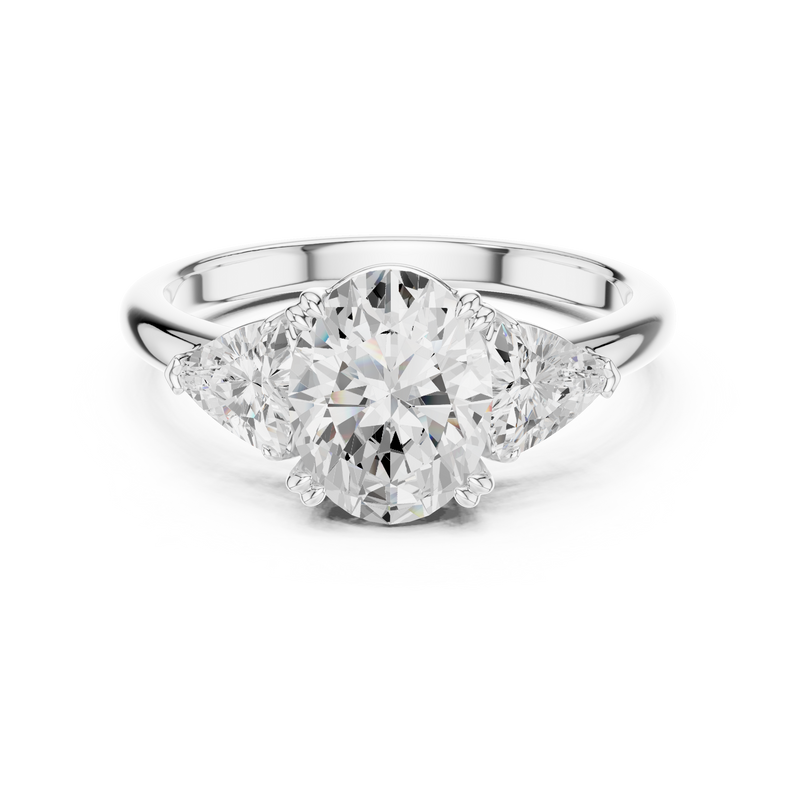 Ladies Ring DDLR-034-OV@7 - White Gold - Image