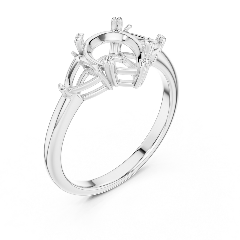 Ladies Ring DDLR-034-PE - White Gold - Image