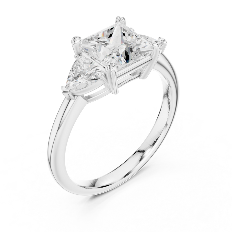 Ladies Ring DDLR-034-PR - White Gold - Image