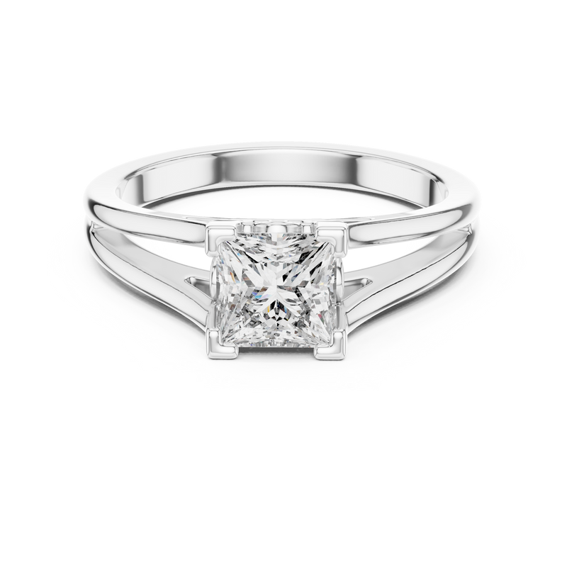 Ladies Ring DDLR-036@7 - White Gold - Image