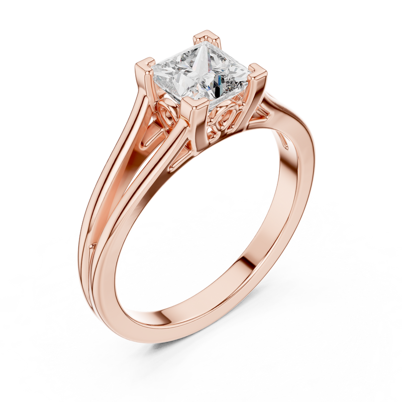 Ladies Ring DDLR-036@7 - Rose Gold - Image