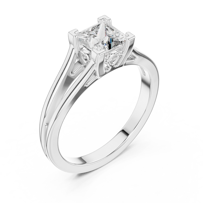 Ladies Ring DDLR-036@7 - White Gold - Image