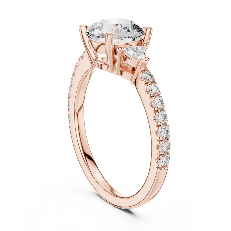 Ladies Ring DDLR-037@7 - Rose Gold - Image