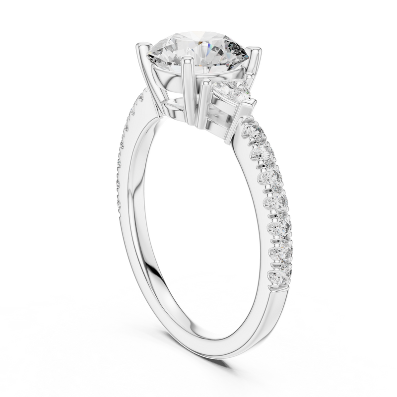 Ladies Ring DDLR-037@7 - White Gold - Image