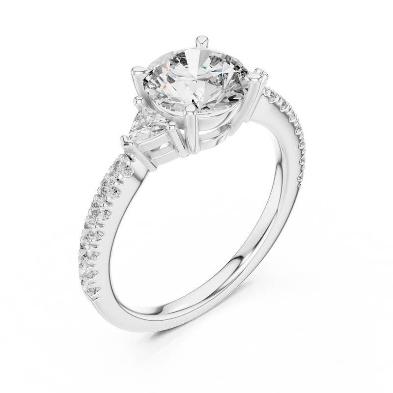 Ladies Ring DDLR-037@7 - White Gold - Image