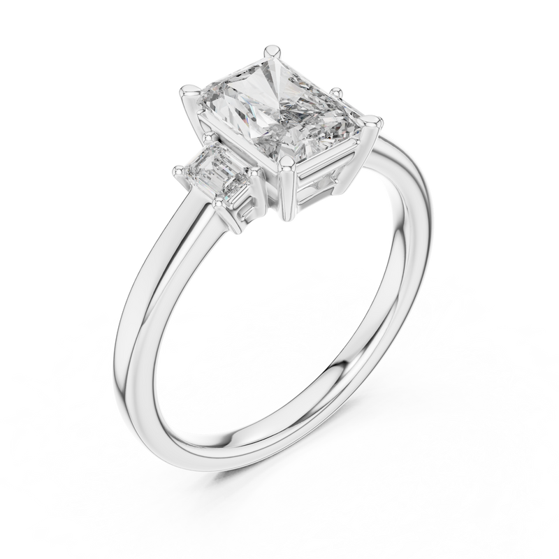 Ladies Ring DDLR-038@7 - White Gold - Image