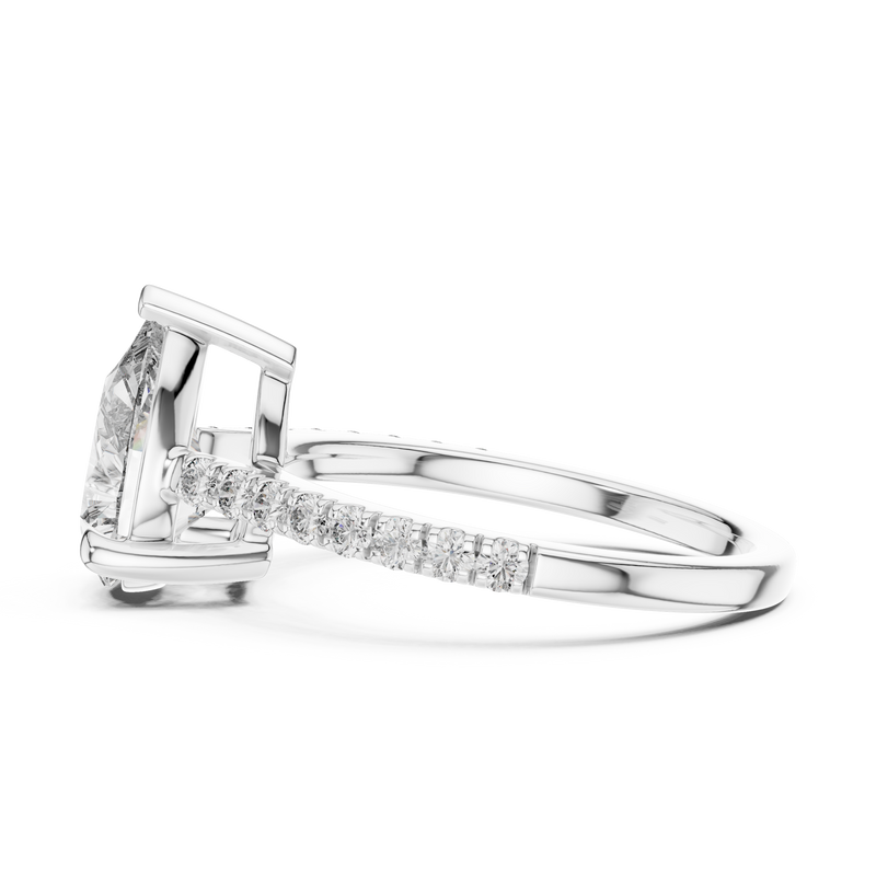 Ladies Ring DDLR-039@7 - White Gold - Image