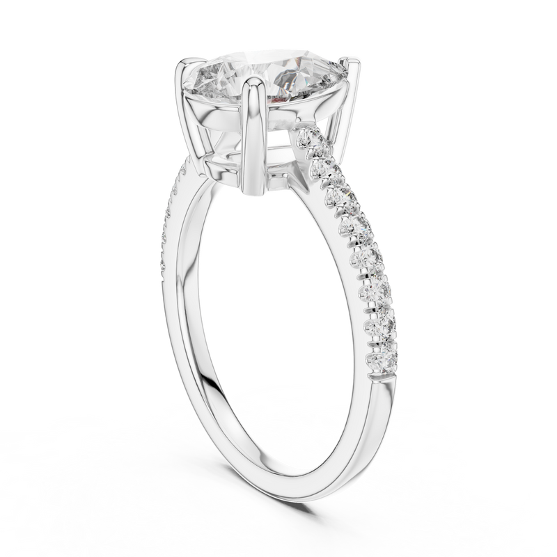 Ladies Ring DDLR-039@7 - White Gold - Image