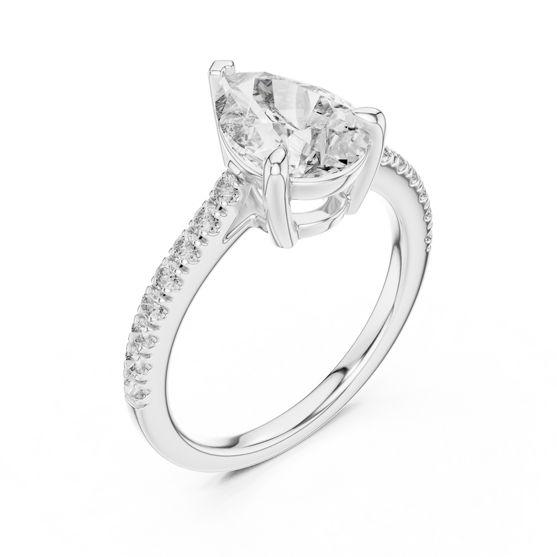Ladies Ring DDLR-039@7 - White Gold - Image