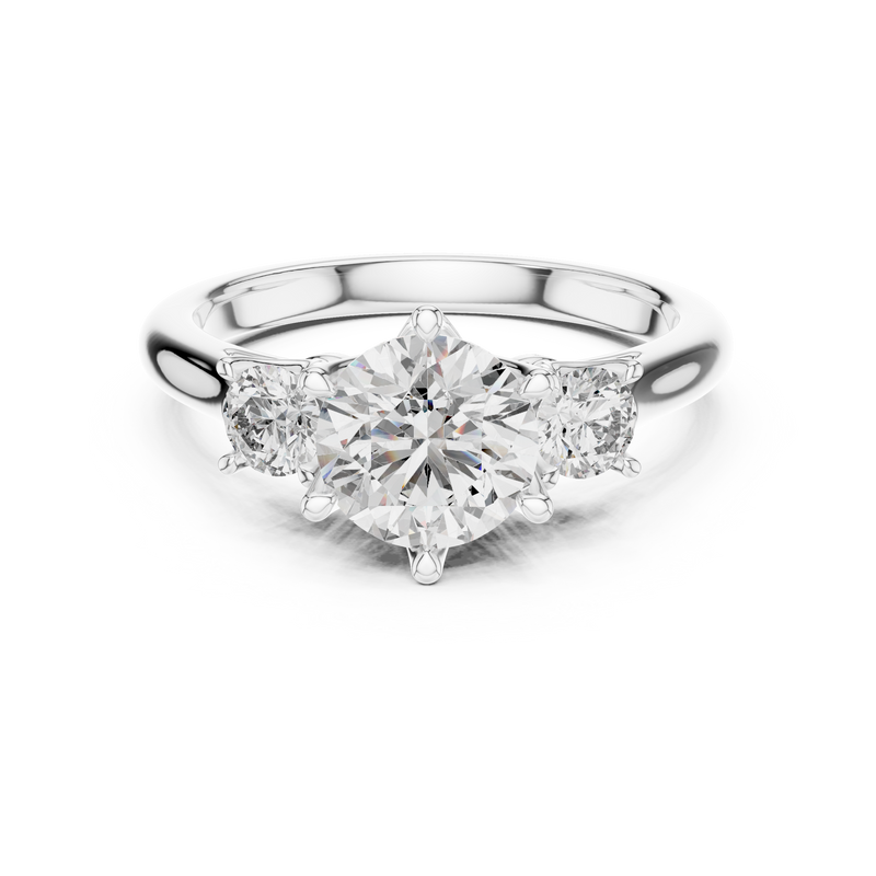 Ladies Ring DDLR-041@7 - White Gold - Image