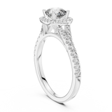 Ladies Ring DDLR-043@7 - White Gold - Image