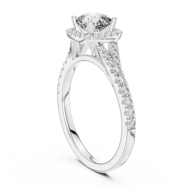 Ladies Ring DDLR-043@7 - White Gold - Image