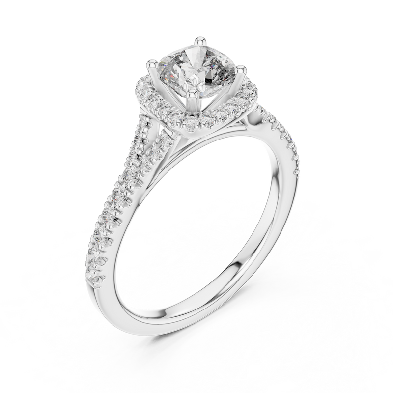Ladies Ring DDLR-043@7 - White Gold - Image