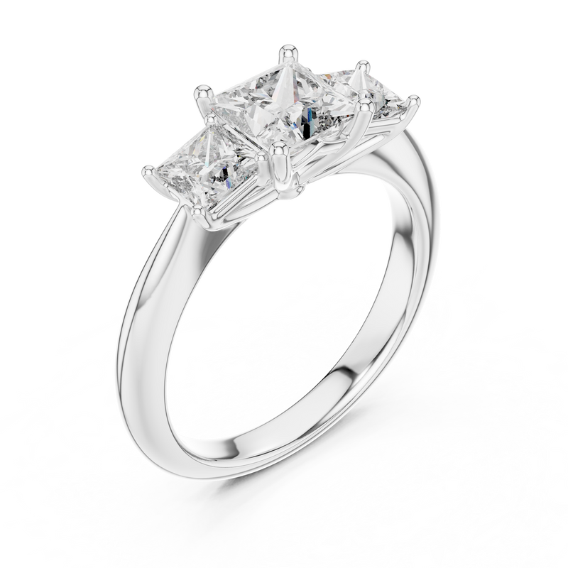 Ladies Ring DDLR-044@7 - White Gold - Image