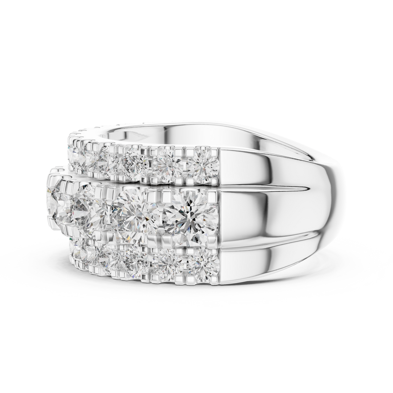 Ladies Ring DDLR-047@7 - White Gold - Image