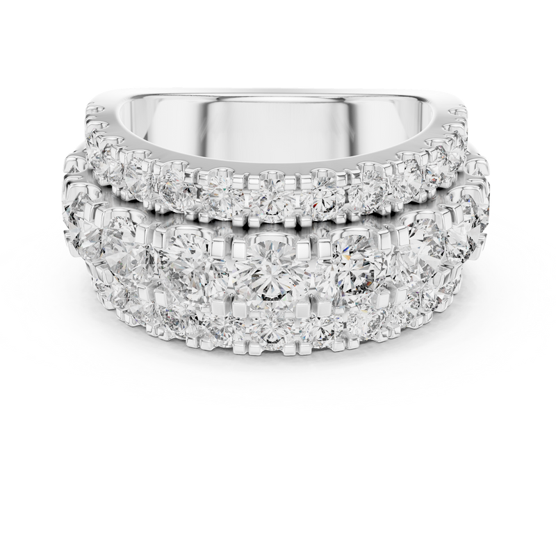 Ladies Ring DDLR-047@7 - White Gold - Image