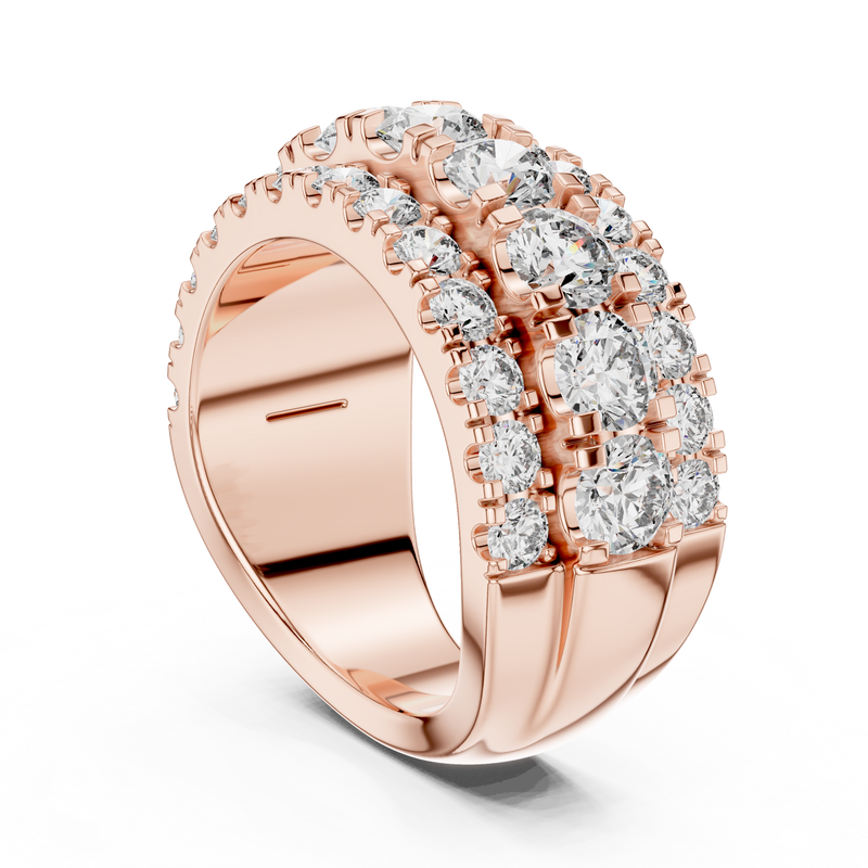 Ladies Ring DDLR-047@7 - Rose Gold - Image