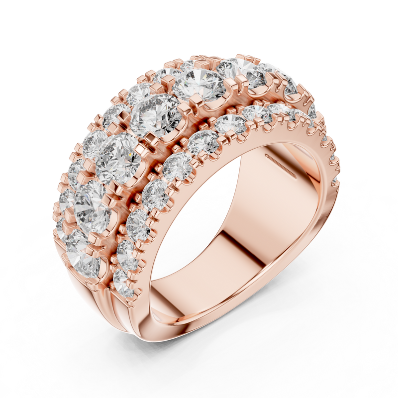 Ladies Ring DDLR-047@7 - Rose Gold - Image