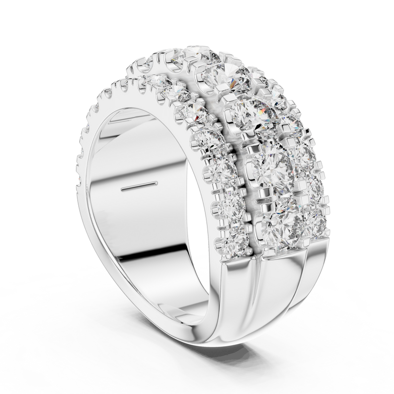 Ladies Ring DDLR-047@7 - White Gold - Image