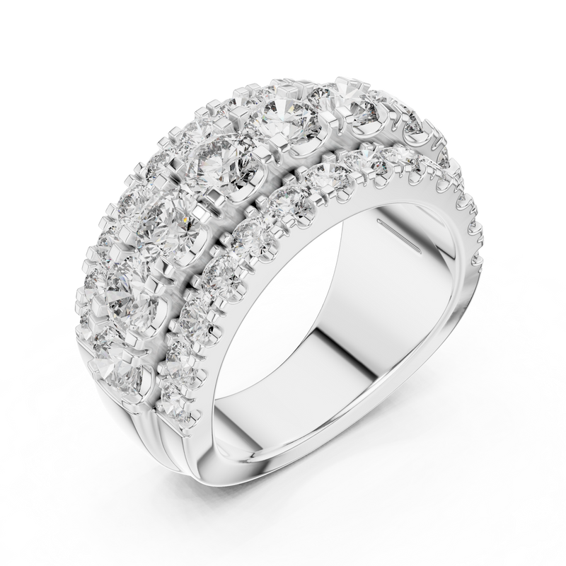 Ladies Ring DDLR-047@7 - White Gold - Image