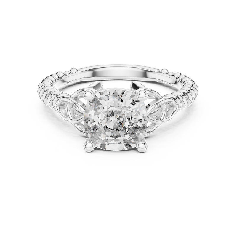 Ladies Ring DDLR-049@7 - White Gold - Image