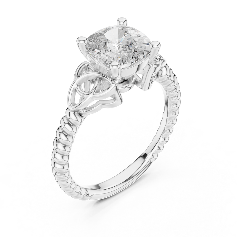 Ladies Ring DDLR-049@7 - White Gold - Image