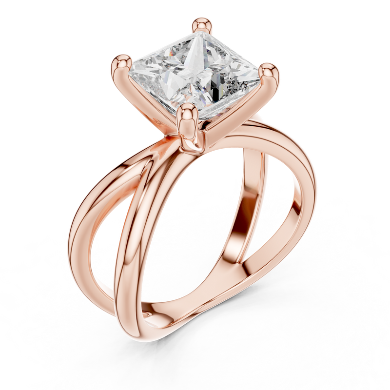 Ladies Ring DDLR-051@7 - Rose Gold - Image