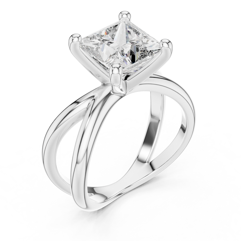 Ladies Ring DDLR-051@7 - White Gold - Image