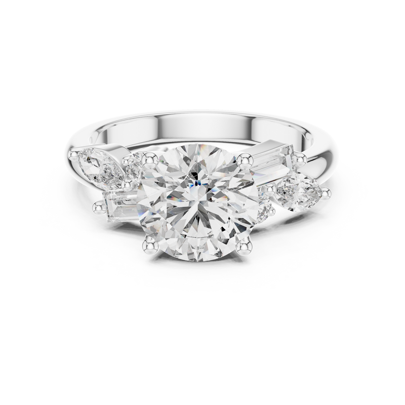Ladies Ring DDLR-055@7 - White Gold - Image