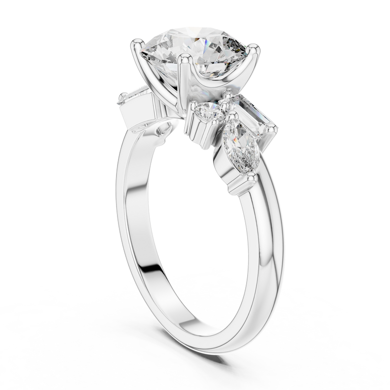 Ladies Ring DDLR-055@7 - White Gold - Image