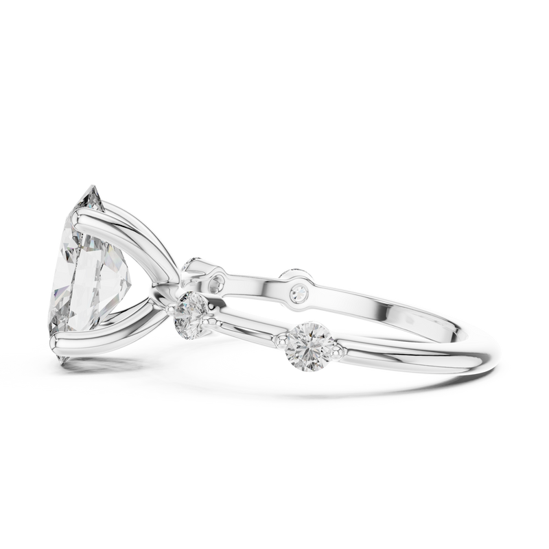 Ladies Ring DDLR-056@7 - White Gold - Image