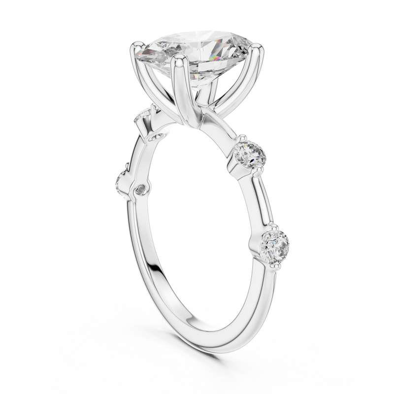 Ladies Ring DDLR-056@7 - White Gold - Image