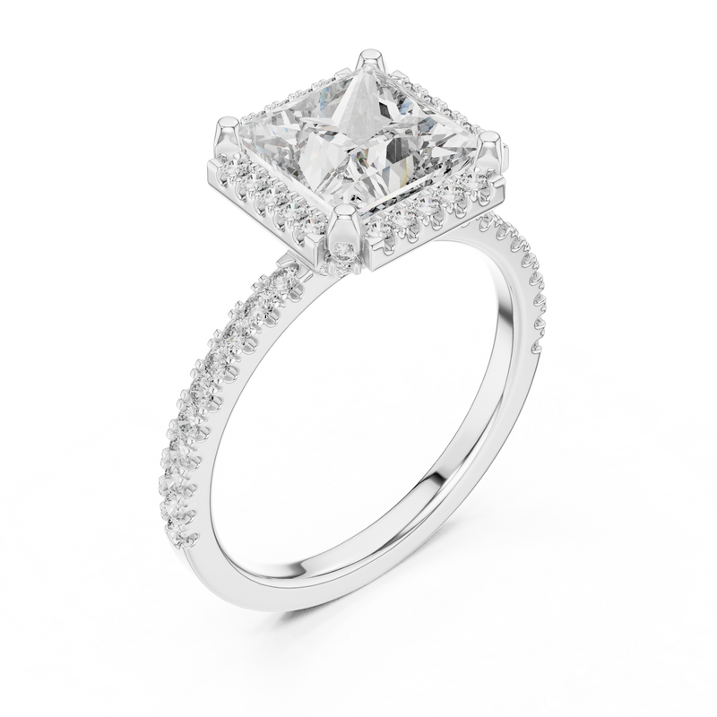 Ladies Ring DDLR-057@7 - White Gold - Image