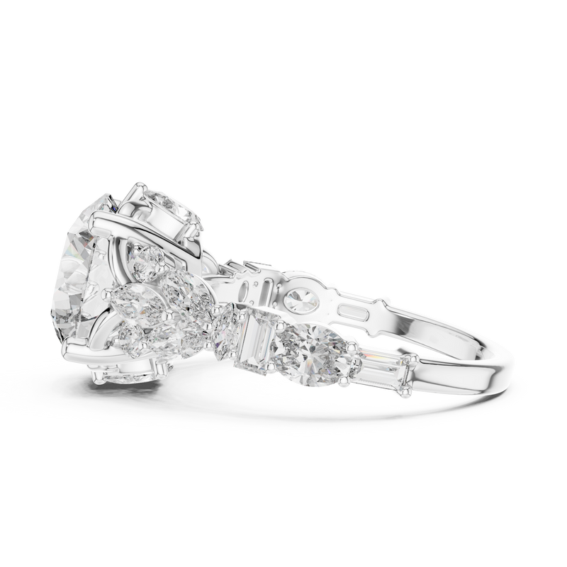 Ladies Ring DDLR-058@7 - White Gold - Image