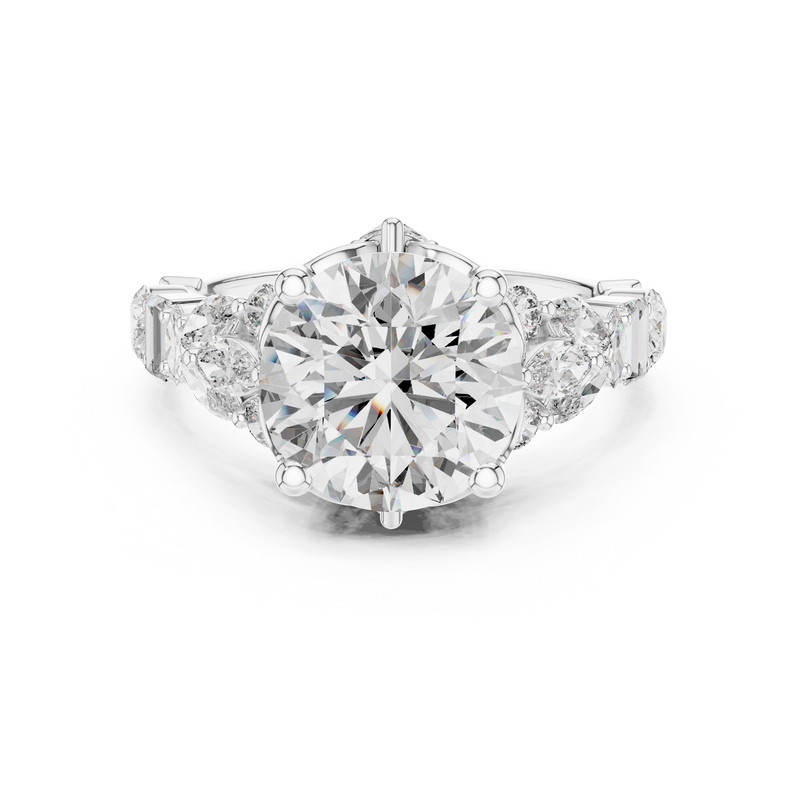 Ladies Ring DDLR-058@7 - White Gold - Image