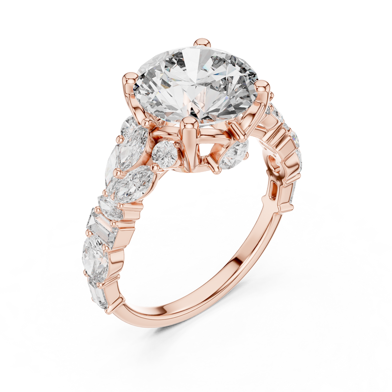 Ladies Ring DDLR-058@7 - Rose Gold - Image