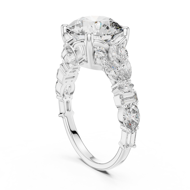 Ladies Ring DDLR-058@7 - White Gold - Image