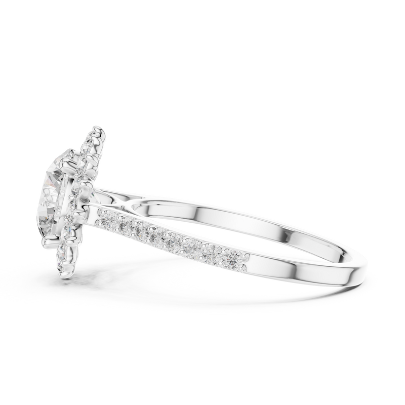 Ladies Ring DDLR-062@7 - White Gold - Image