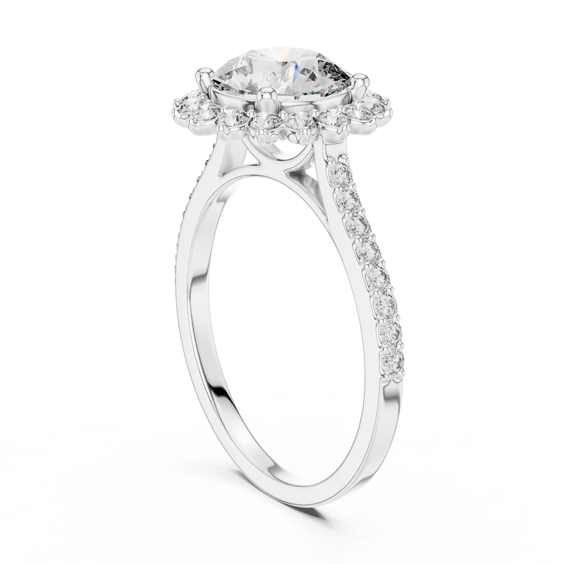 Ladies Ring DDLR-062@7 - White Gold - Image