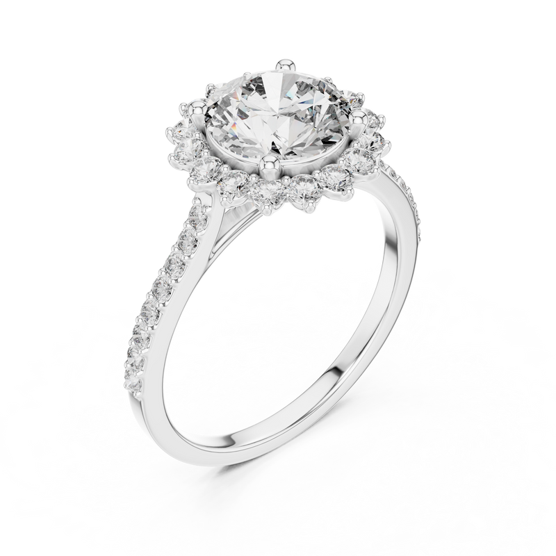 Ladies Ring DDLR-062@7 - White Gold - Image