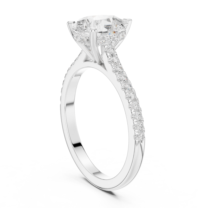 Ladies Ring DDLR-1001@7 - White Gold - Image