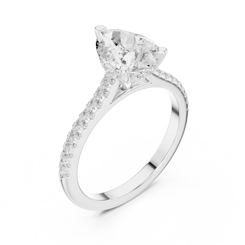 Ladies Ring DDLR-1001@7 - White Gold - Image